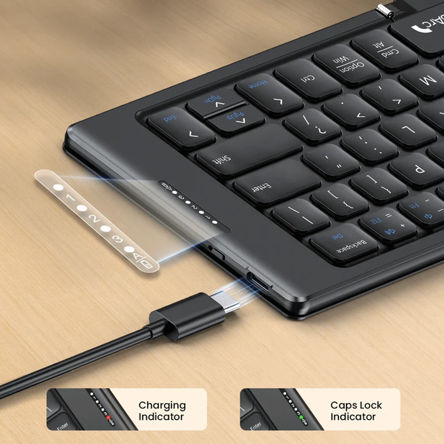 Pocket‑Sized Dual‑Fold Wireless Bluetooth Keyboard Ultra‑Portable Travel Keypad