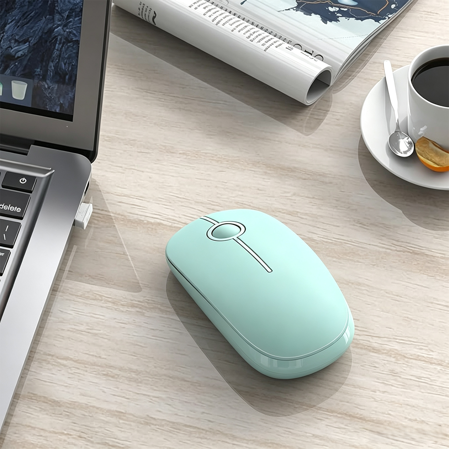 Slim 2.4G Wireless Portable Mouse Quiet Click Nano Receiver